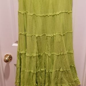 Lime green broom skirt